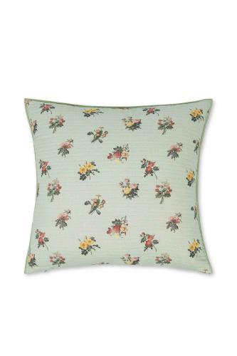 Coincasa διακοσμητικό μαξιλάρι με floral print και καπιτονέ σχέδιο 45 x 45 cm - 007393978 Γαλάζιο